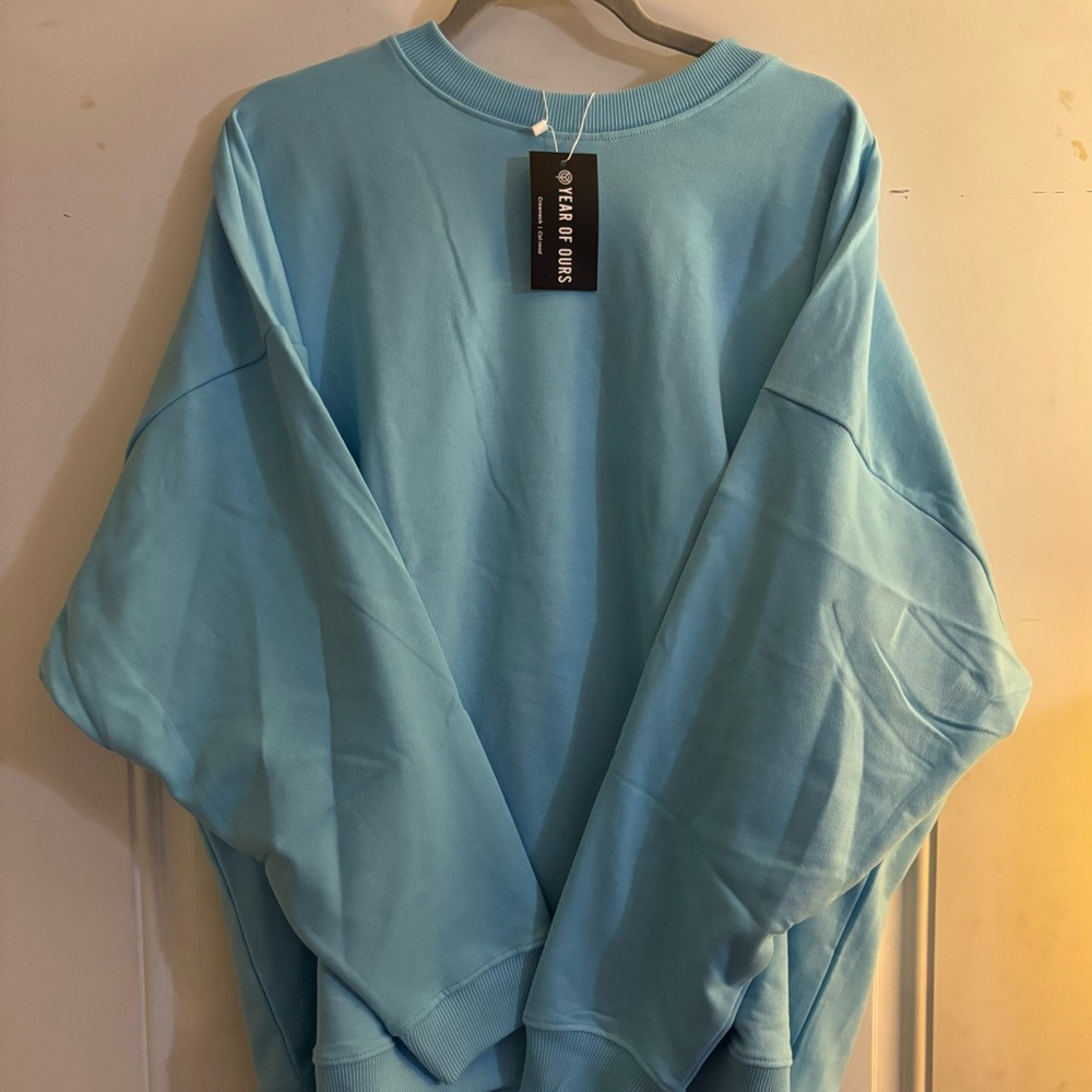 Year of Ours Light Blue Crewneck Top